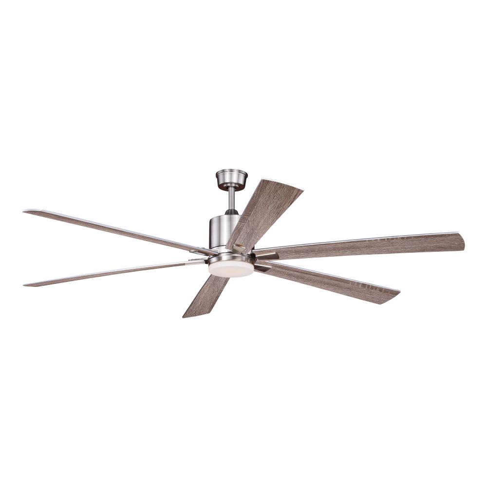 Wheelock 72 in. W LED Ceiling Fan Satin Nickel