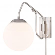 Vaxcel International W0329 - Marcin 10-in Swing Arm Wall Light Satin Nickel