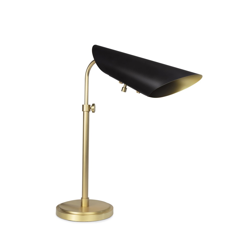 Regina Andrew Vest Table Lamp (Blackened Brass and Natural Brass)