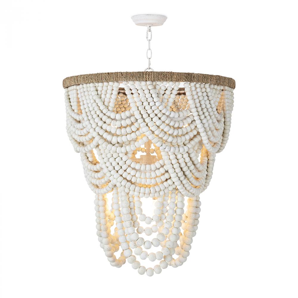 Regina Andrew Lorelei Wood Bead Chandelier (White)