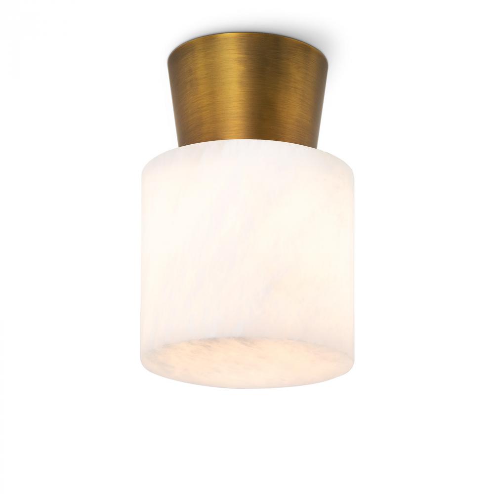 Regina Andrew Hazel Alabaster Flush Mount (Natural Brass)