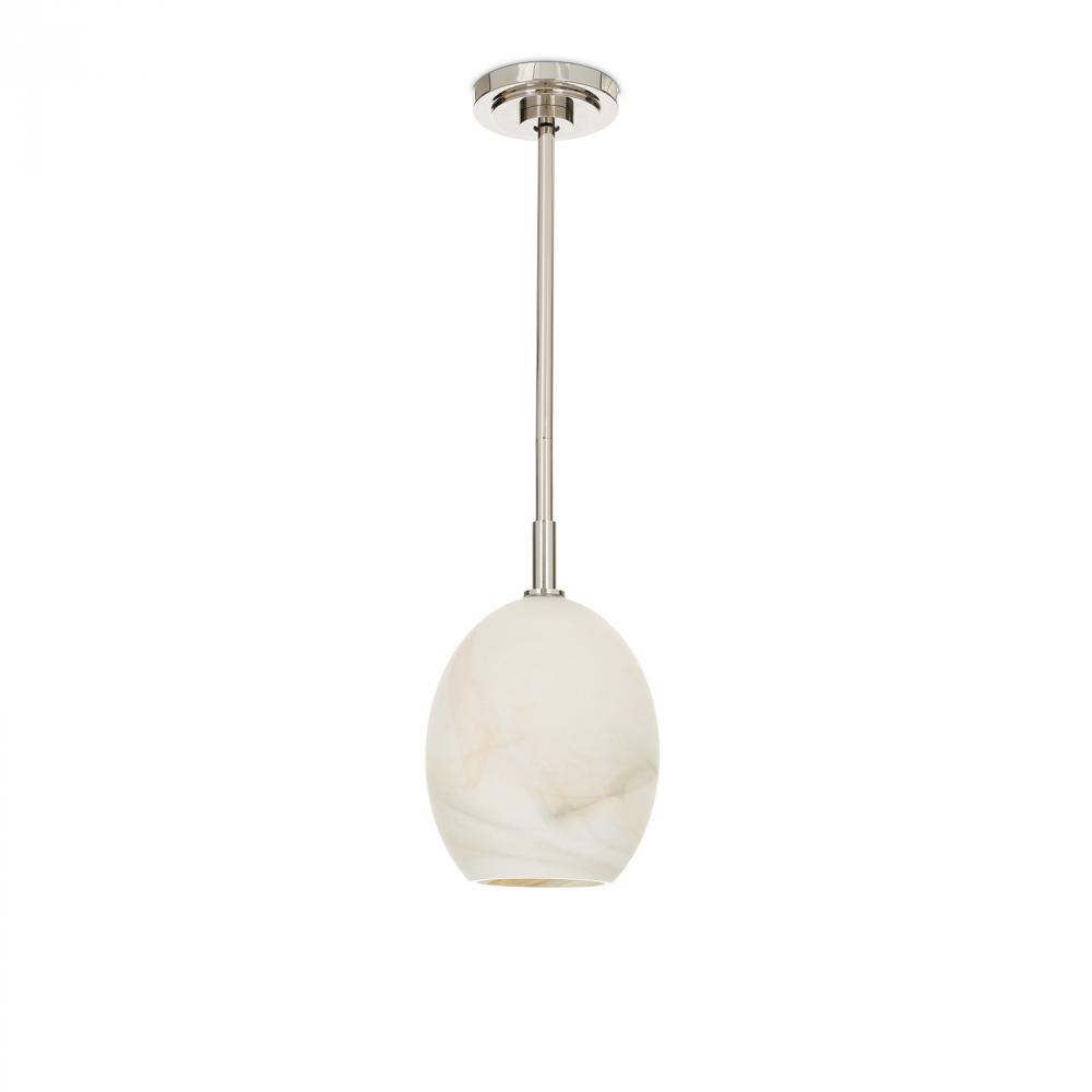 Regina Andrew Artemis Pendant Single (Polished Nickel with Alabaster Glass)