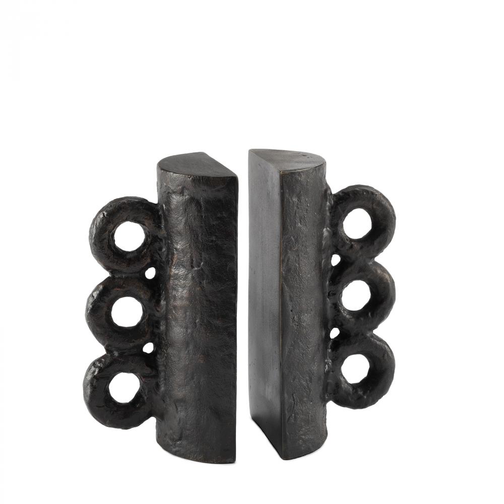 Regina Andrew Chandra Bookend Set (Blackened Zinc)