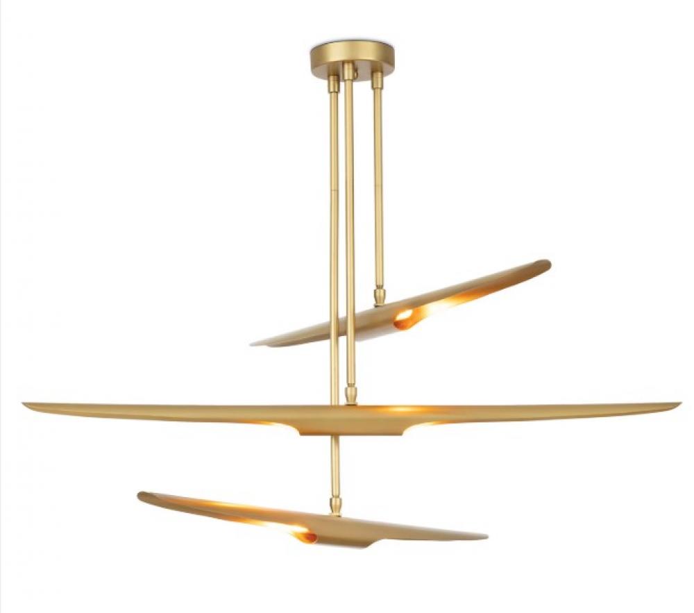 Regina Andrew Concorde Chandelier (Natural Brass)