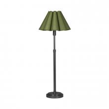 Regina Andrew 13-1681BB-GRN - Regina Andrew Polly Buffet Lamp (Blackened Brass with Green Scalloped Shade)
