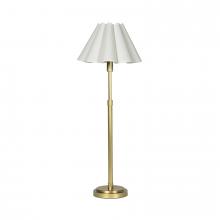 Regina Andrew 13-1681NB-WT - Regina Andrew Polly Buffet Lamp (Natural Brass with White Scalloped Shade)