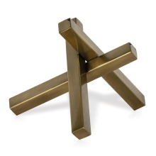 Regina Andrew 20-1073BRS - Regina Andrew Intersecting Sculpture (Brass)