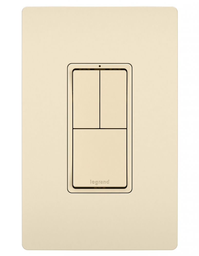 radiant Two Single-Pole Switches and Single Pole/3-Way Switch, Light Almond