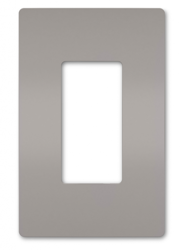 radiant One-Gang Screwless Wall Plate, Gray