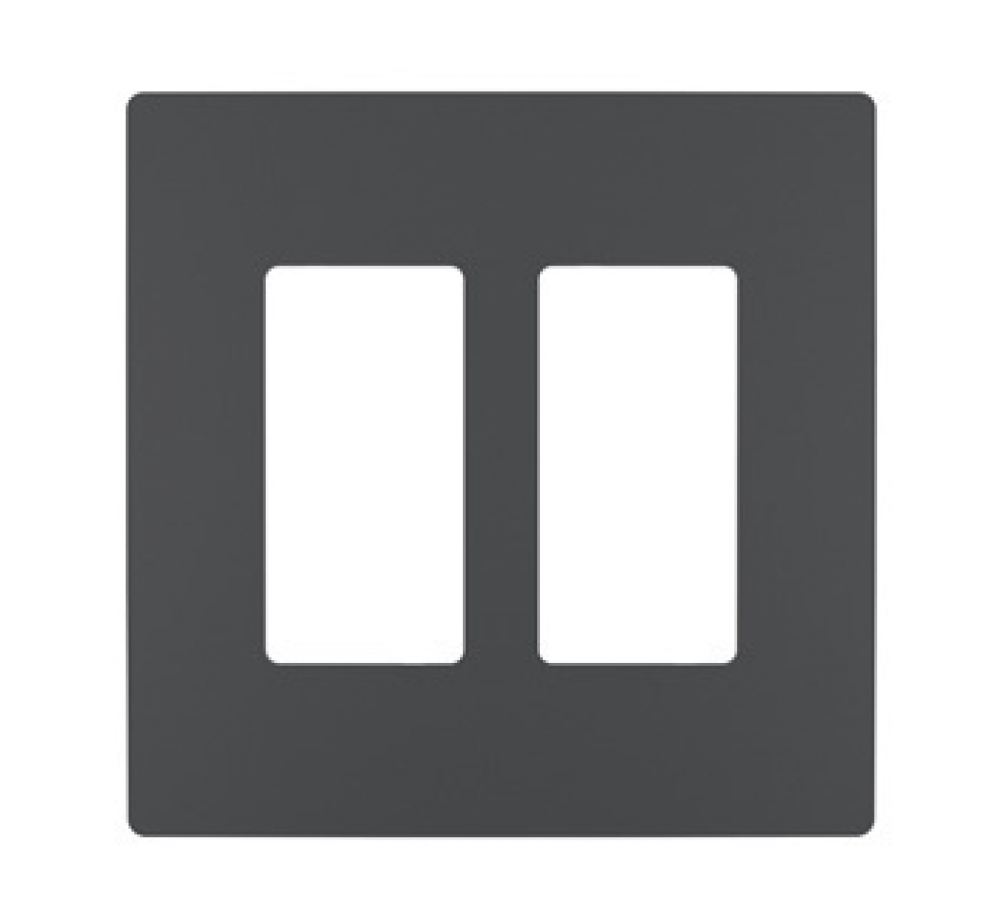radiant Two-Gang Screwless Wall Plate, Graphite, CC