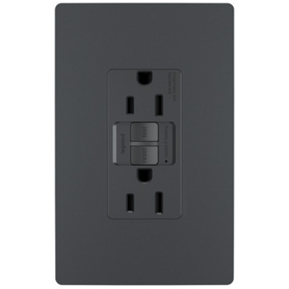 radiant Tamper-Resistant 15A Duplex Self-Test GFCI Receptacles with SafeLock Protection