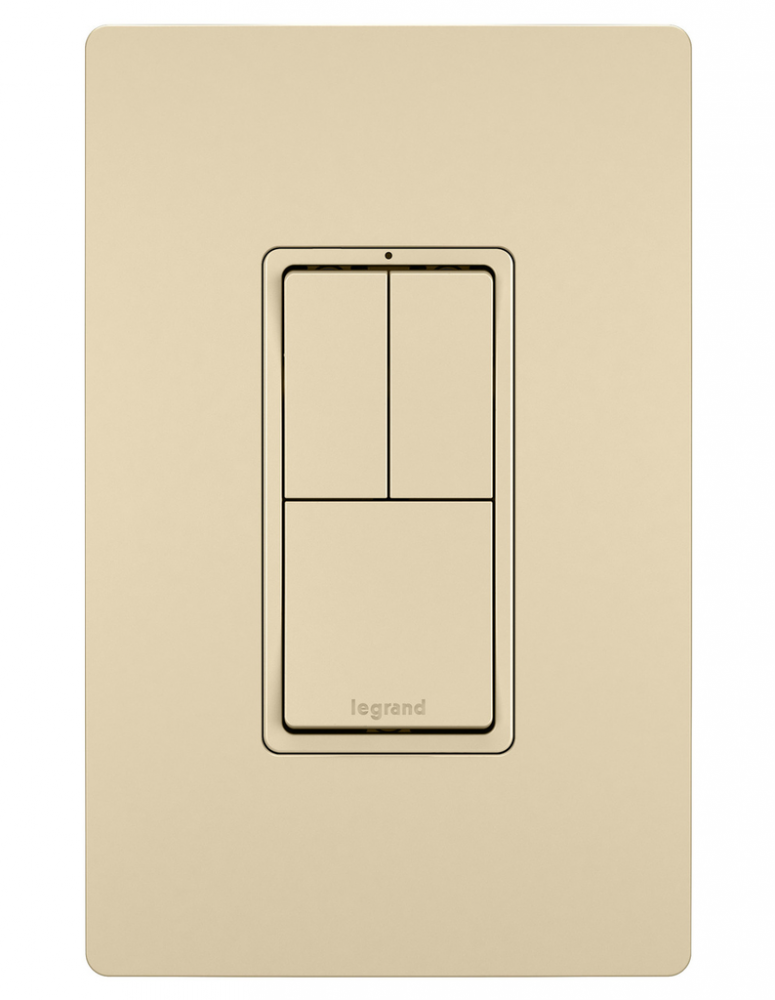 radiant Two Single-Pole Switches and Single Pole/3-Way Switch, Ivory