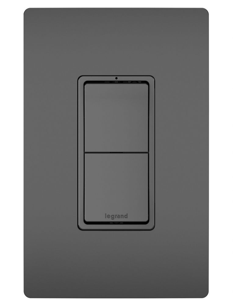 radiant Two Single-Pole Switches, Black
