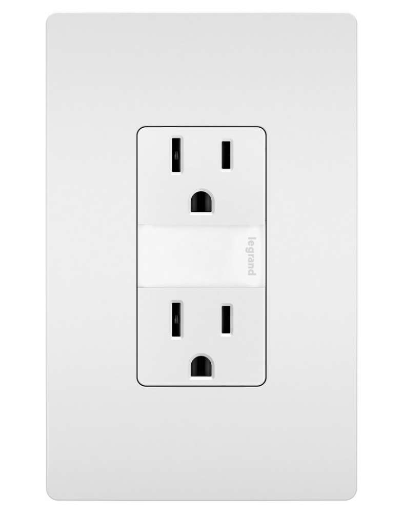 radiant 15A Tamper-Resistant Outlet with Night Light