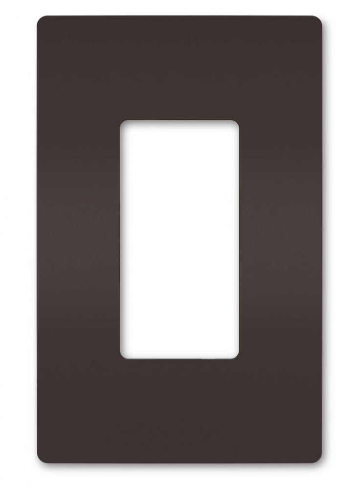 radiant One-Gang Screwless Wall Plate, Brown