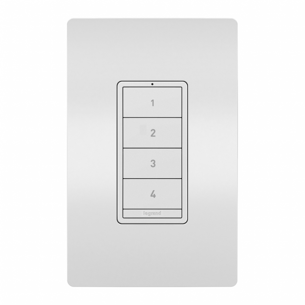 radiant Wireless 4 Button Smart Scene Controller with Netatmo, White