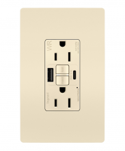 Legrand Radiant 1597TRWRUSBACLA - radiant Tamper-Resistant Weather-Resistant 15A Duplex Self-Test GFCI Receptacles with SafeLock