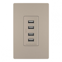Legrand Radiant TM8USB4NICC6 - radiant Quad USB Charger, Nickel