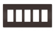 Legrand Radiant RWP265 - radiant Five-Gang Screwless Wall Plate, Brown