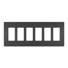 Legrand Radiant RWP266G - radiant Six-Gang Screwless Wall Plate, Graphite