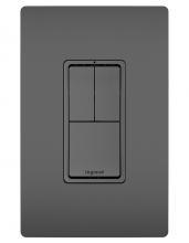 Legrand Radiant RCD113BK - radiant Two Single-Pole Switches and Single Pole/3-Way Switch, Black