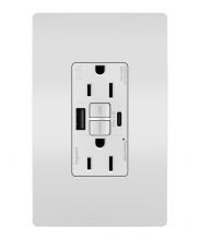 Legrand Radiant 1597TRWRUSBACW - radiant Tamper-Resistant Weather-Resistant 15A Duplex Self-Test GFCI Receptacles
