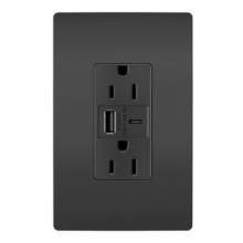 Legrand Radiant R26USBAC6BK - radiant 15A Tamper-Resistant Ultra-Fast USB Type A/C Outlet, Black (10 pack)