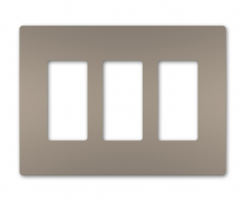Legrand Radiant RWP263NI - radiant Three-Gang Screwless Wall Plate, Nickel