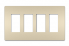 Legrand Radiant RWP264LA - radiant Four-Gang Screwless Wall Plate, Light Almond