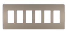 Legrand Radiant RWP266NI - radiant Six-Gang Screwless Wall Plate, Nickel