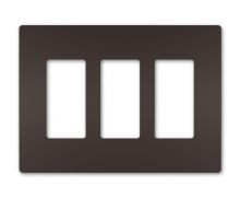 Legrand Radiant RWP263DBCC6 - radiant Three-Gang Screwless Wall Plate, Dark Bronze, CC