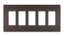 Legrand Radiant RWP265DB - radiant Five-Gang Screwless Wall Plate, Dark Bronze