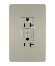 Legrand Radiant 2097TRNICC4 - radiant Tamper-Resistant 20A Duplex Self-Test GFCI Receptacle with SafeLock Protection, Nickel CC