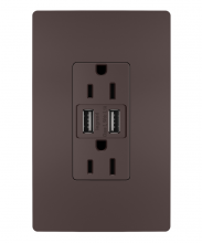 Legrand Radiant TM826USBDBCCV4 - radiant 15A Tamper-Resistant USB Outlet, Dark Bronze