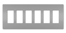 Legrand Radiant RWP266GRY - radiant Six-Gang Screwless Wall Plate, Gray