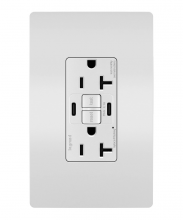 Legrand Radiant 2097TRUSBCCW - radiant Tamper-Resistant 20A Duplex Self-Test GFCI Receptacles with SafeLock Protection