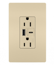 Legrand Radiant WRR26USBAC6LA - radiant Outdoor Ultra-Fast USB Outlet, Light Almond