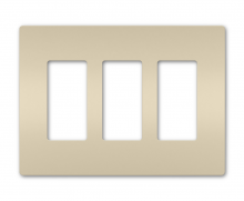 Legrand Radiant RWP263LA - radiant Three-Gang Screwless Wall Plate, Light Almond