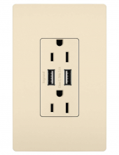 Legrand Radiant TM826USBLA - radiant 15A Tamper-Resistant USB Outlet, Light Almond