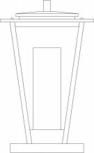 Arroyo Craftsman BRC-10CLR/WHT-AC - 10" brighton column mount