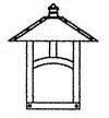 Arroyo Craftsman EW-9PFGW-S - 9" evergreen flush wall mount with pine needle filigree