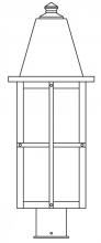 Arroyo Craftsman HP-8LTN-VP - 8" hartford long body post mount