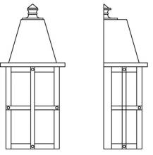 Arroyo Craftsman HW-6M-RB - 6" hartford flush wall mount