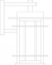 Arroyo Craftsman OPB-7F-RC - 7" oak park wall mount