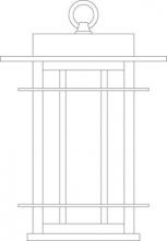 Arroyo Craftsman OPH-9CS-P - 9" oak park pendant