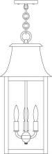 Arroyo Craftsman ORH-10CLR-AC - 10" orpington pendant