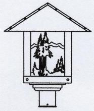 Arroyo Craftsman TRP-16MNRM-VP - 16" timber ridge post mount with mountain filigree
