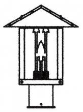 Arroyo Craftsman TRP-9ARTN-P - 9" timber ridge post mount with arrow filigree