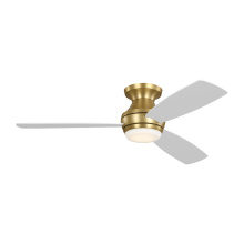 Visual Comfort & Co. Fan Collection 3IKR52BBSD - Ikon 52 Hugger LED Ceiling Fan in Burnished Brass with Matte White Blades and Light Kit