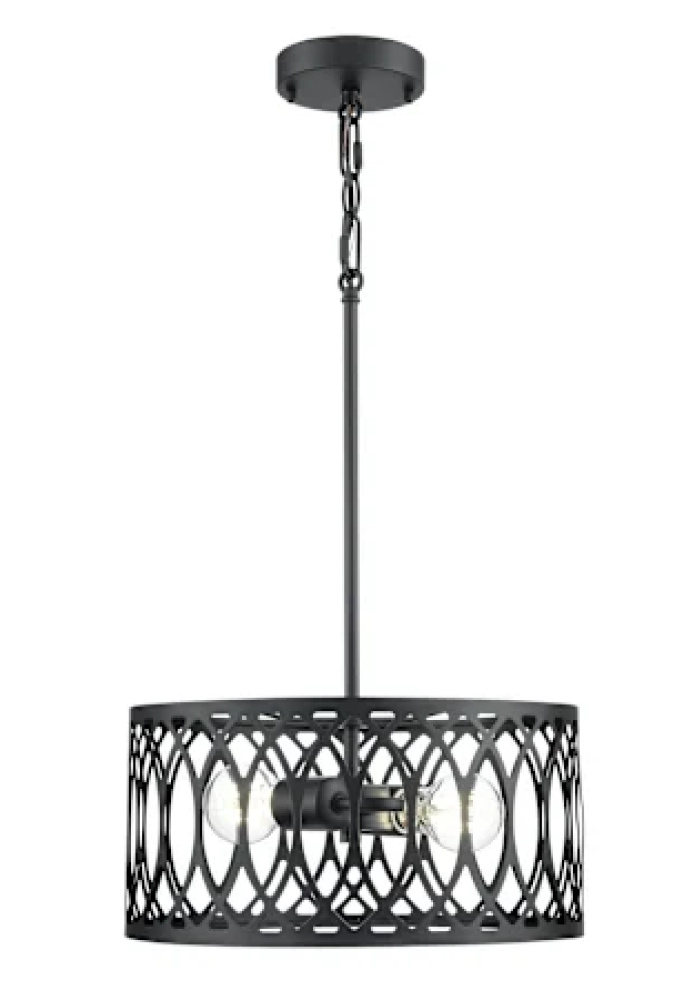 Arelyn 13" Wide 2-Light Pendant - Matte Black